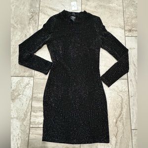To The Nines Glitter Velvet Dress